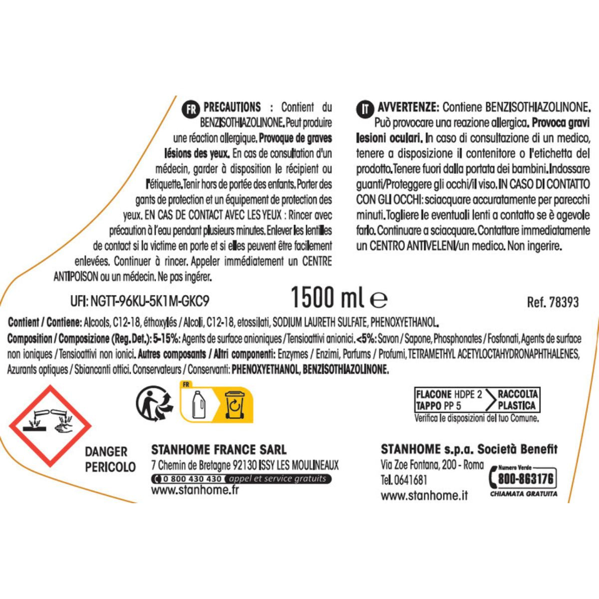 DAILY WASH FIORI D'ARANCIO 1500 ML