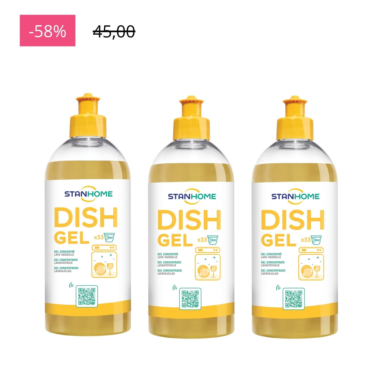 3X DISH GEL 500 ML A 18,90¤