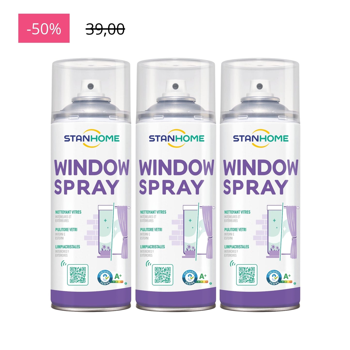3X WINDOW SPRAY 400 ML